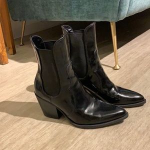 Zara black ankle booties
